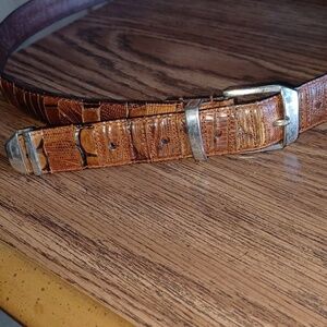 Irvine Park Italian Leather Belt with Conchos (L)